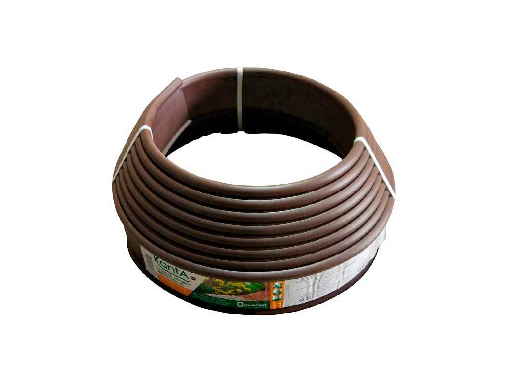 Садовый бордюр "Канта", коричневый ГеоПластБорд GPBST-44