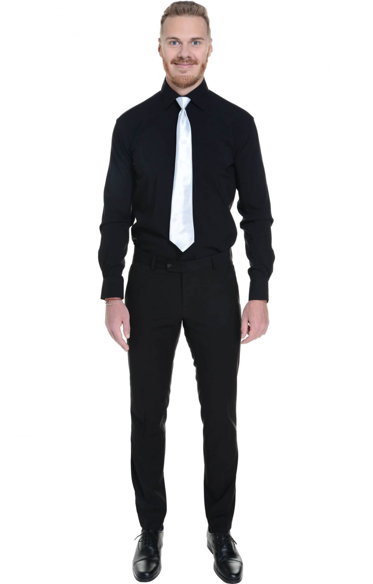 60389 Галстук на резинке стальной глянец  Офисная одежда  размер Спецодежда 