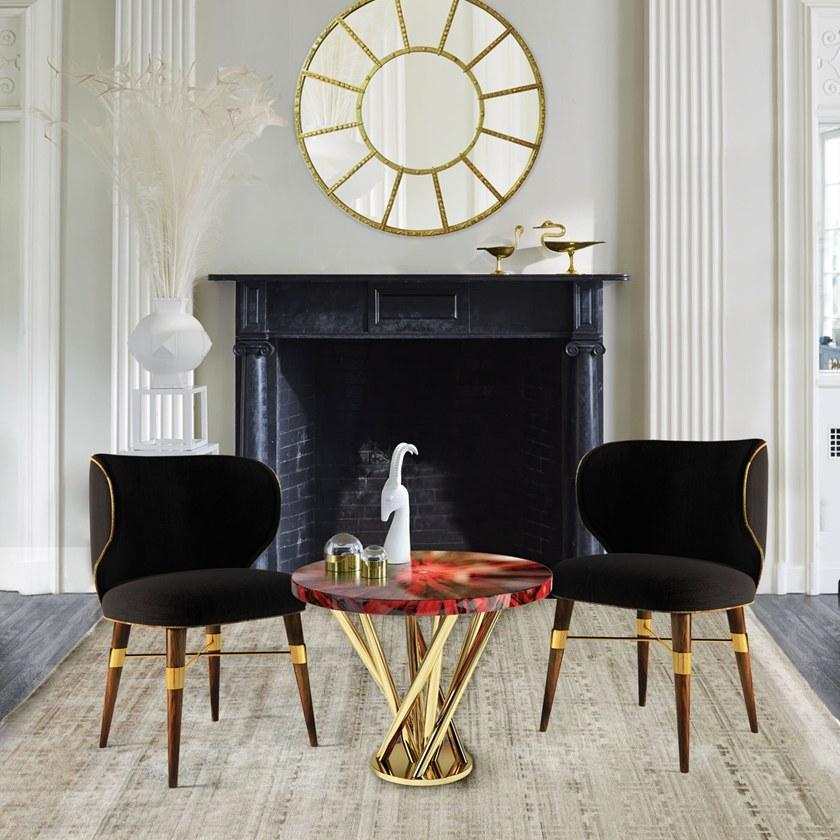 Malabar Круглый журнальный столик из фанерованной древесины для гостиной Nebula sun-id-1385299 - Вид №4