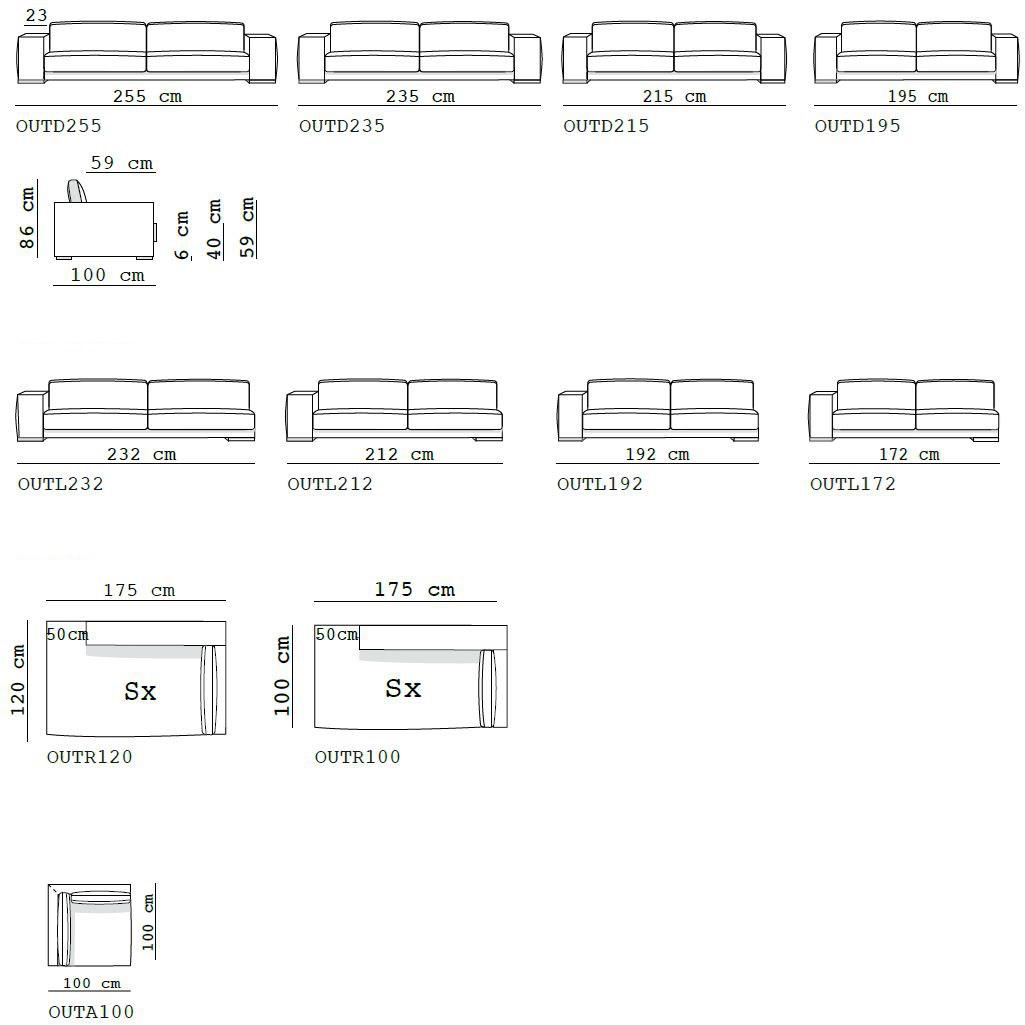 Flexstyle 3-х местный тканевый диван Outland sun-id-1450433 - Вид №6