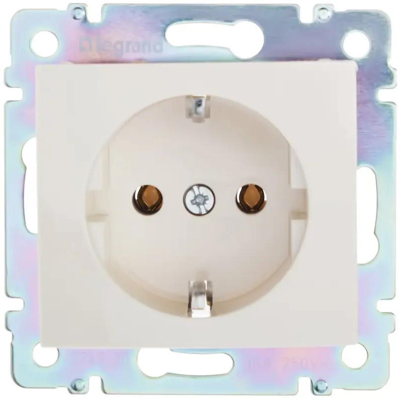 Розетка Legrand Valena Classic с заземлением, слоновая кость 11274082