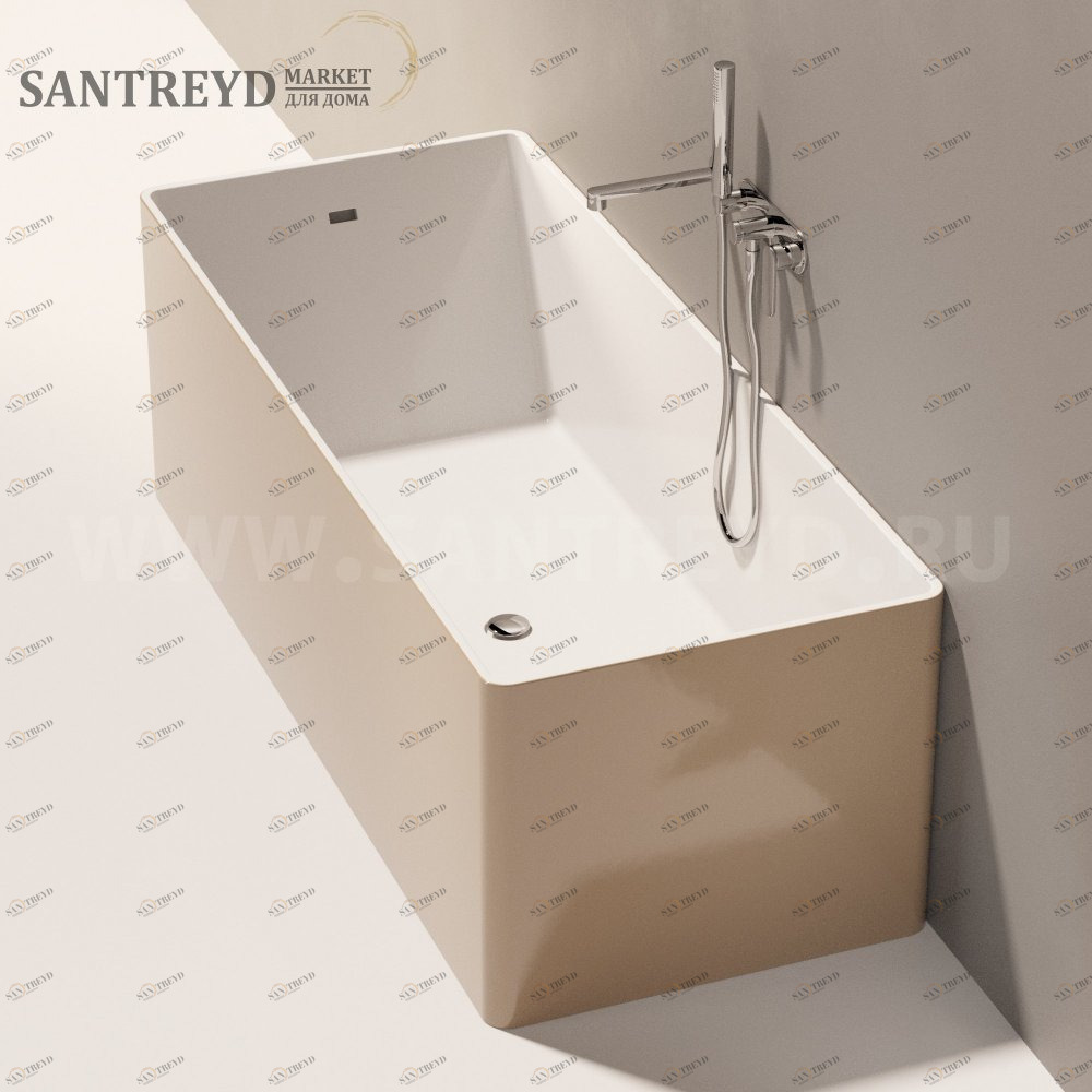 Ванна свободностоящая WASH 170 см коричневая Ceramica Flaminia MW170BCSAND