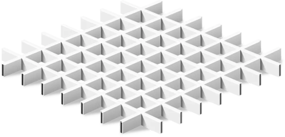 86162880 Комплект грильято 75x75x40 мм 1.8 м белый матовый STLM-1019557