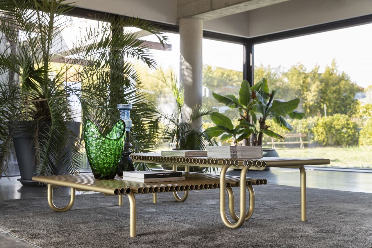 Прямоугольный металлический журнальный столик Mogg Pipelines ARCH-00149972 - Вид №2