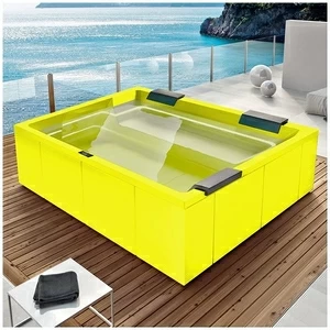 Бассейн Gruppo Treesse Rest SPA-V192H-Z прямоугольный spa с гидромассажем и нагревателем встроенный желтый