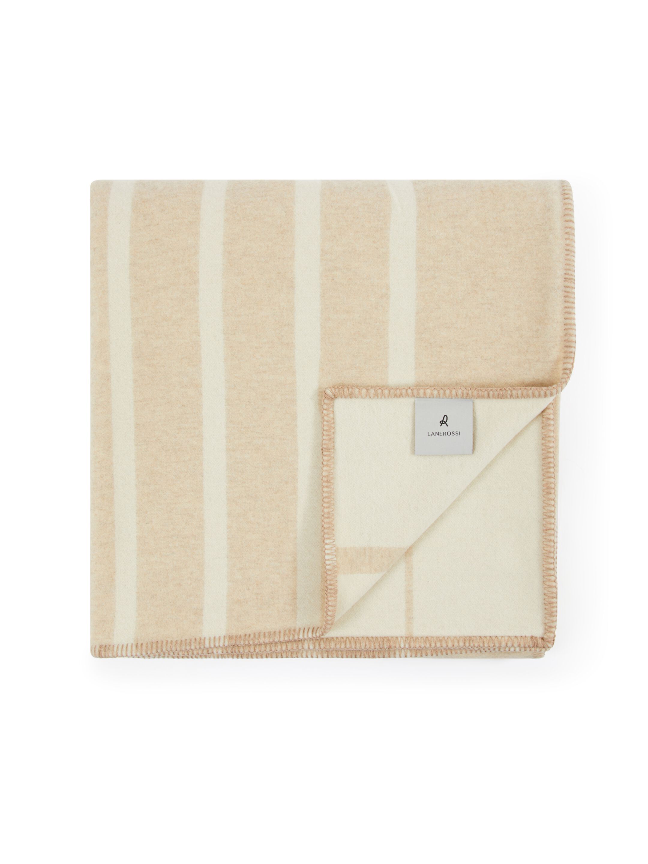Двустороннее одеяло из мериносовой шерсти и кашемира Lanerossi Оптическая ARCH-00086862 - Вид №4
