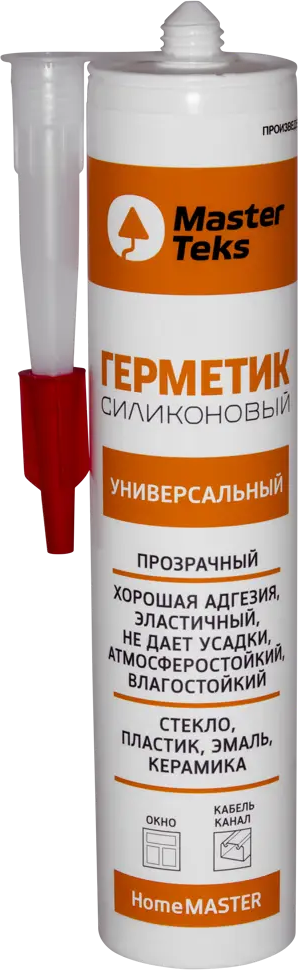 Силиконовый герметик MasterTeks универсальный прозрачный 260 мл 86408718
