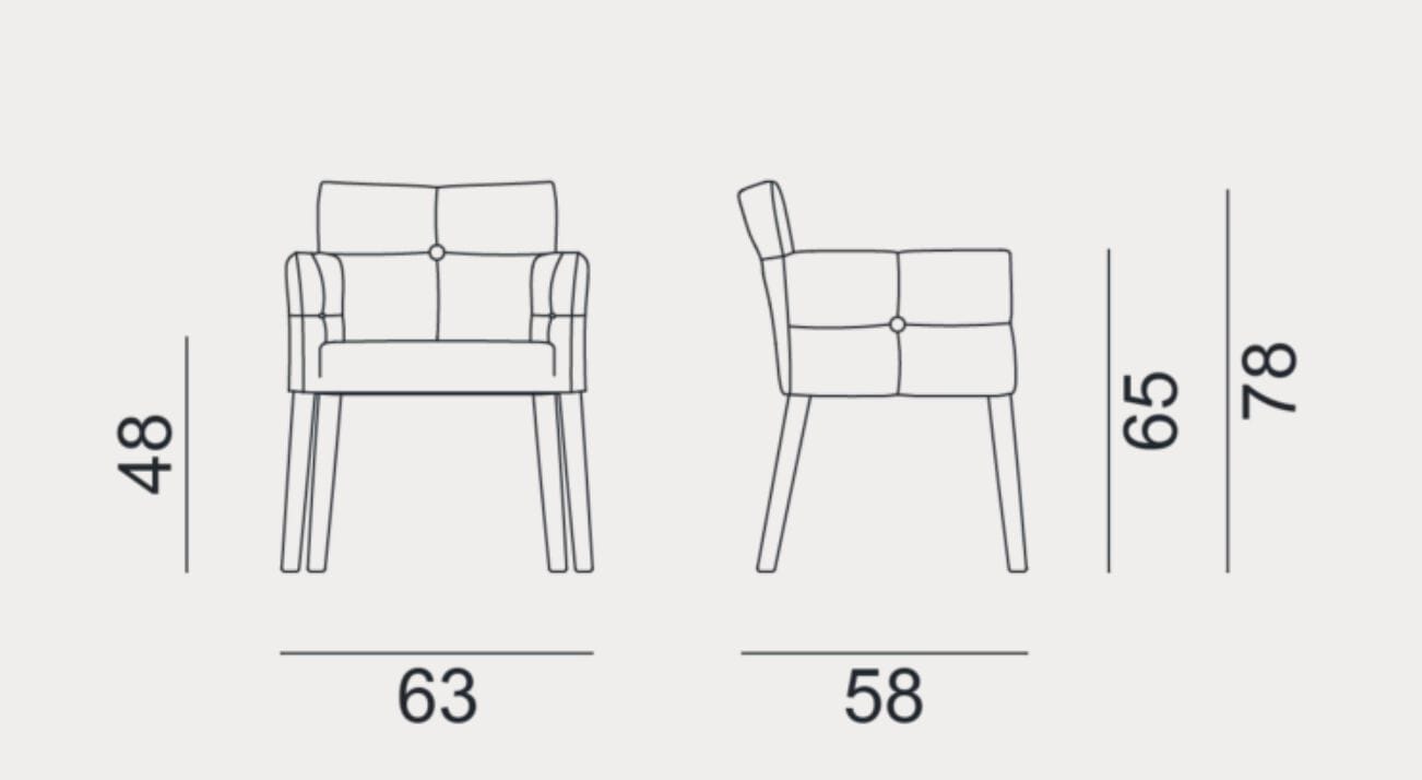 Мягкий стул из ясеня Gervasoni MAE 24 ARCH-00128735 - Вид №6