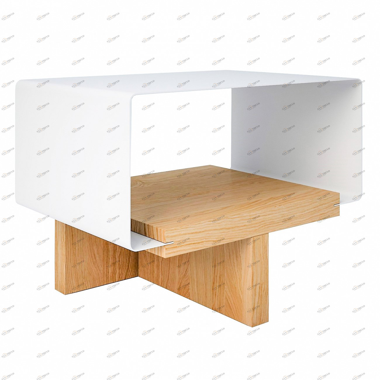 Тумбочка прикроватная белая Tesla-А BRAGIN DESIGN  256625 Белый 