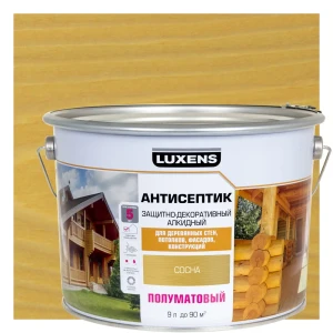 Антисептик алкидный Luxens для защиты древесины 9 л, цвет Сосна 89348785