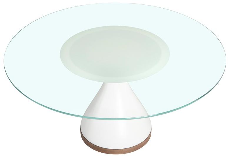 Tonin Casa Круглый стеклянный стол и основание из агломерированного мрамора sun-id-1473004 - Вид №1