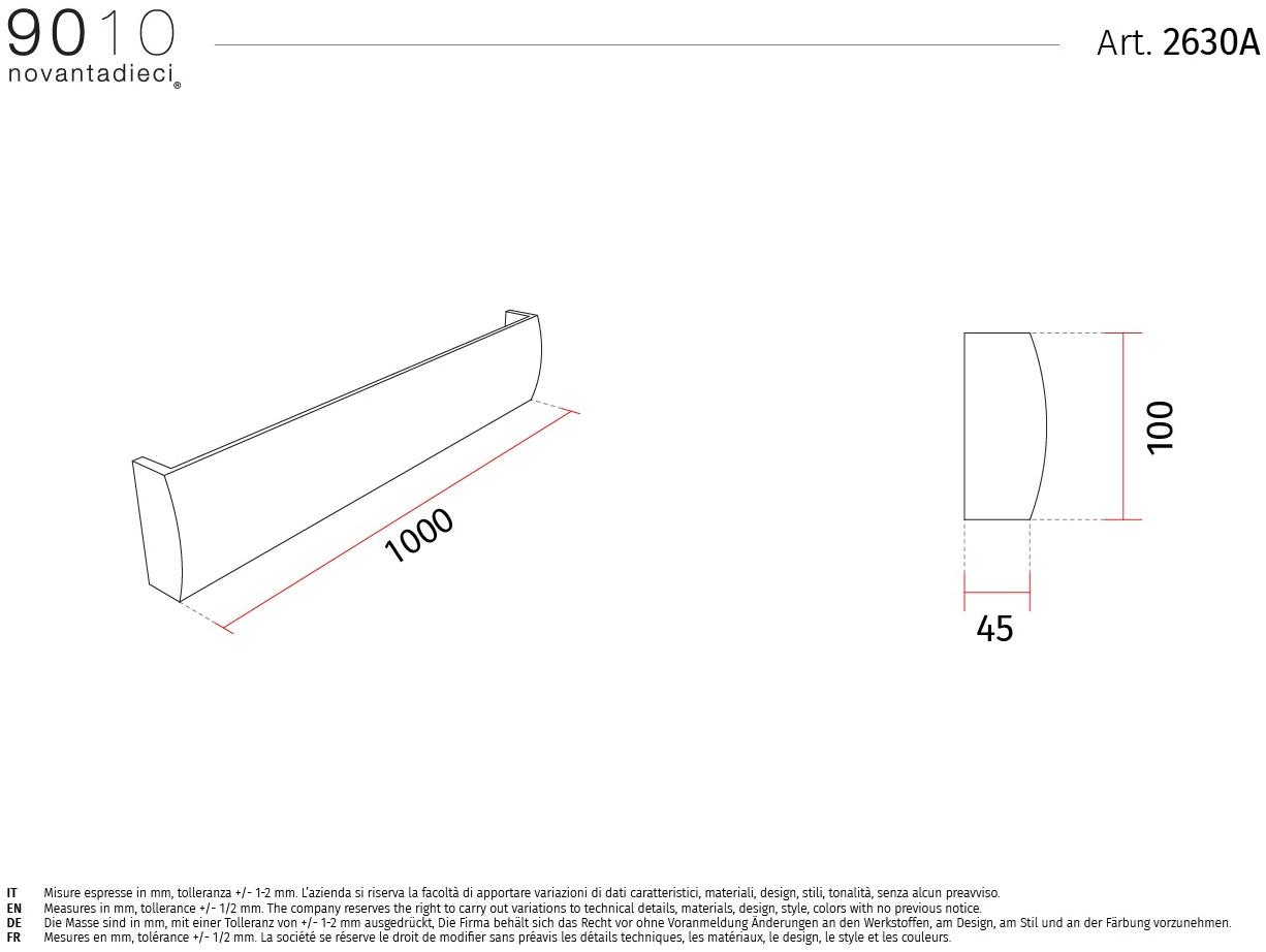 9010 novantadieci Регулируемый настенный светильник led из cristaly®  2630a/b/c/d  - Вид №1