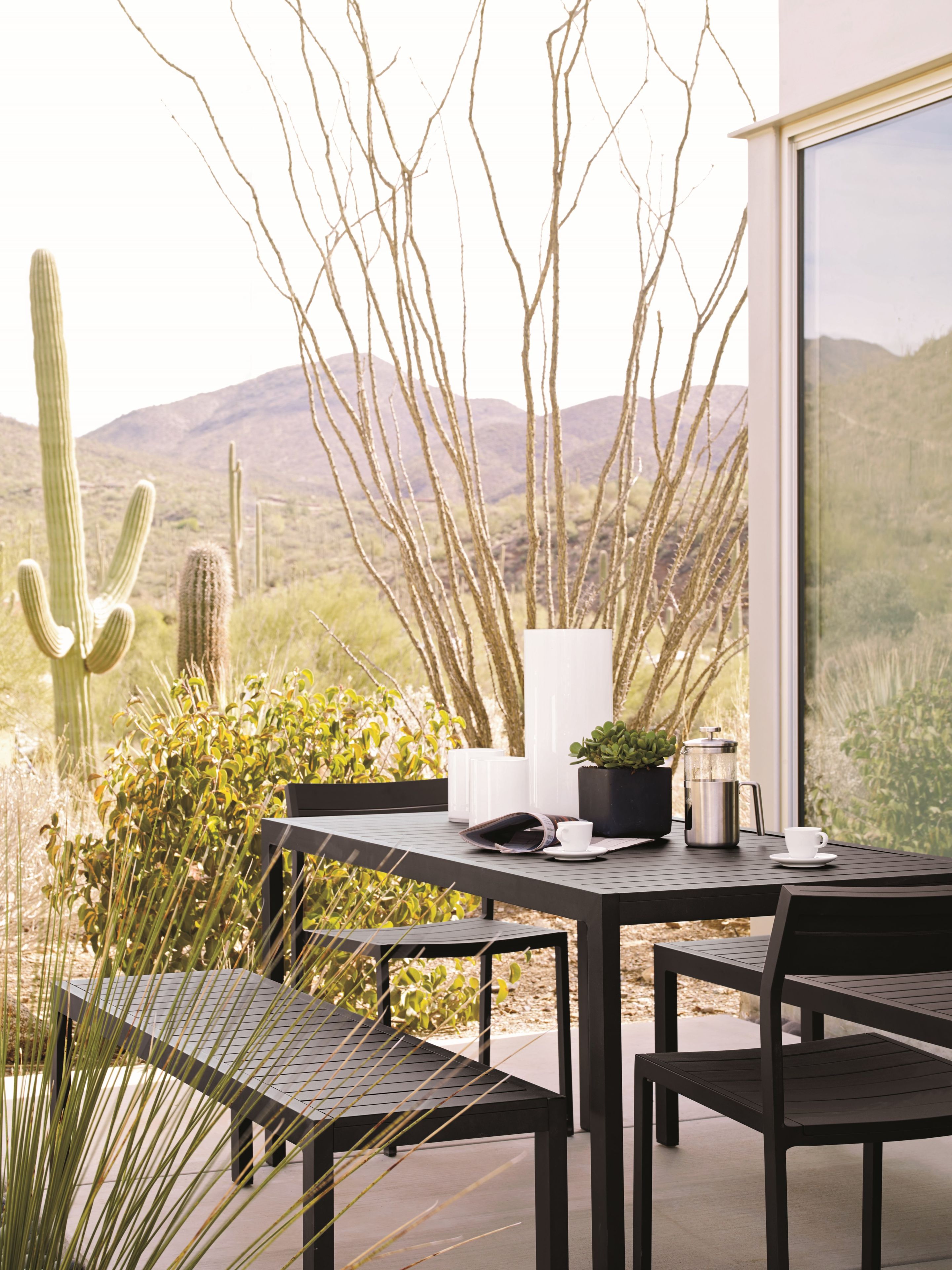 Алюминиевая садовая скамейка с порошковым покрытием Case Eos ARCH-00134240 - Вид №12