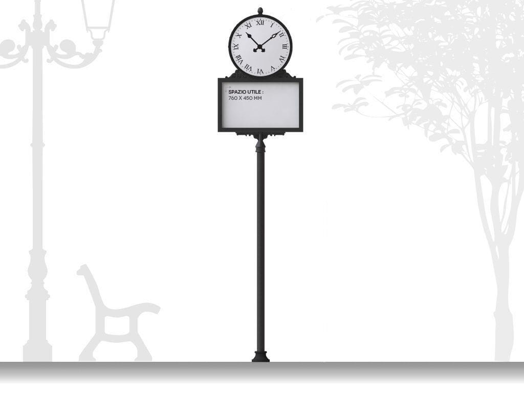 Уличные часы со стальной информационной панелью EUROCOMITALIA классическая мебель ARCH-00146835 - Вид №1