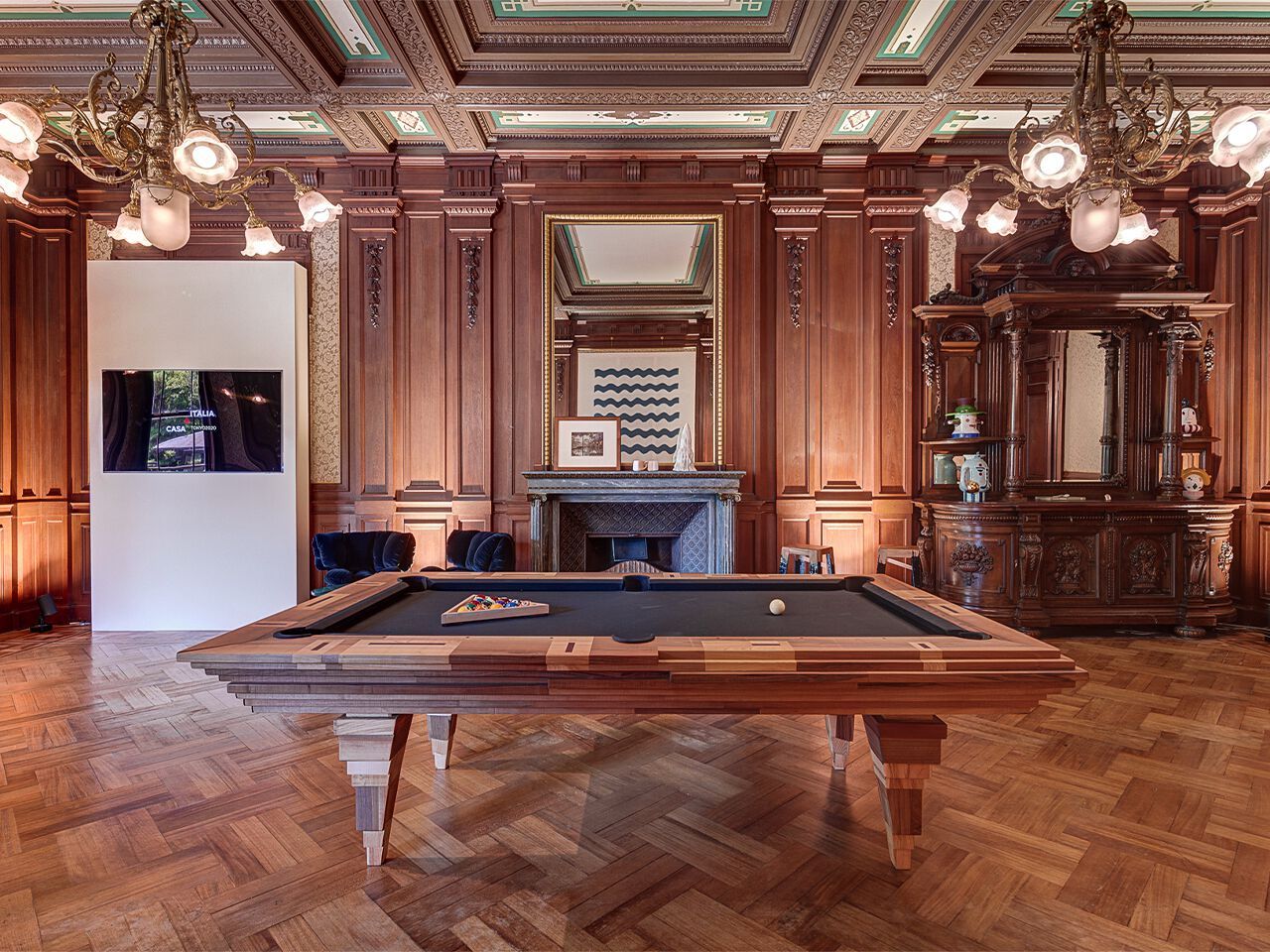 Деревянный прямоугольный бильярдный стол Hermelin biliardi современные игровые столы ARCH-00015330 - Вид №4