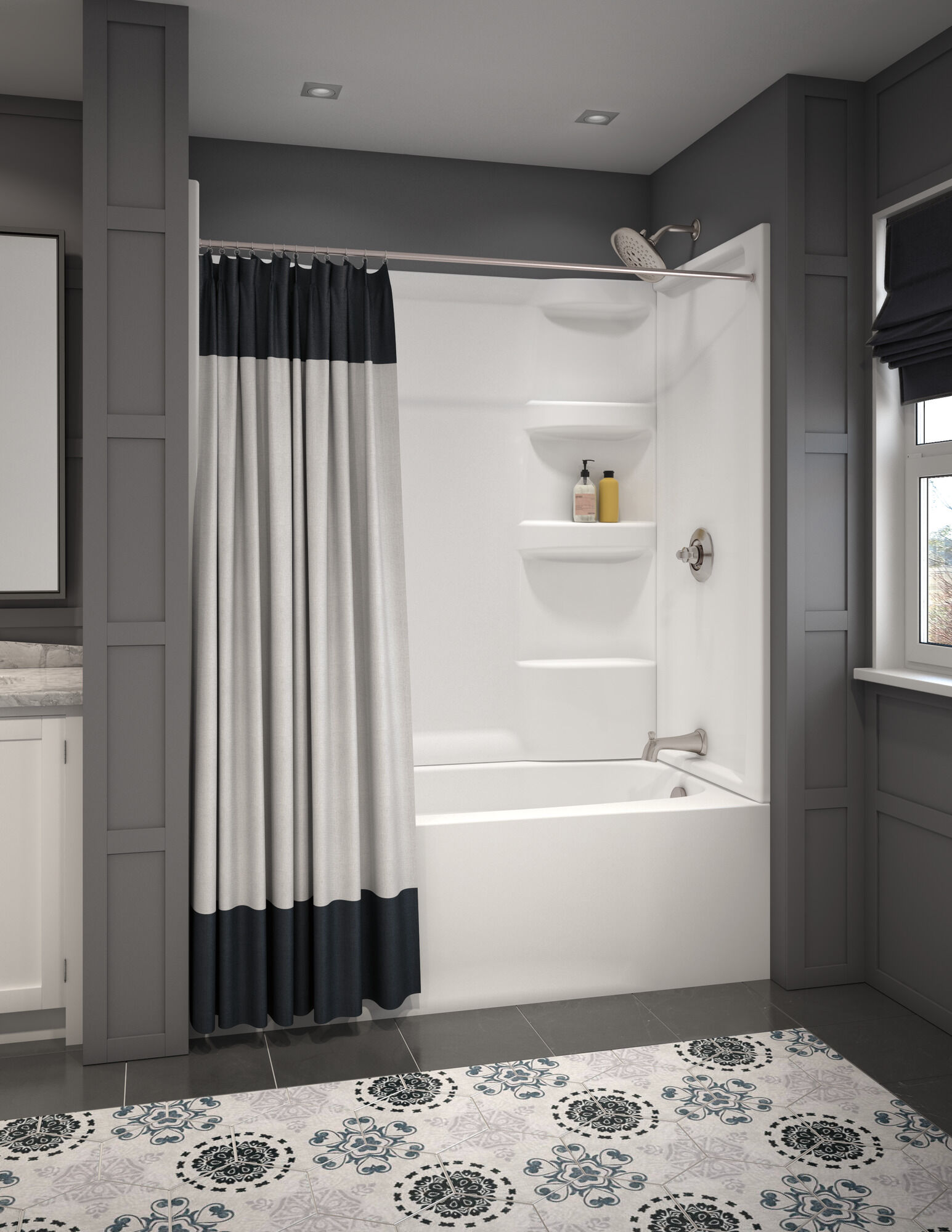 ProCrylic 60 дюймов x 32 дюйма Окружение ванны Delta Faucet B66513-6032-WH - Вид №4