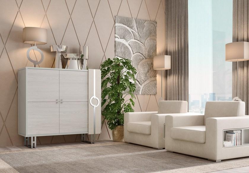 Caroti Буфет из лакированного хрусталя в современном стиле с распашными дверцами и ящиками Concept Art.176 - lift - Вид №3