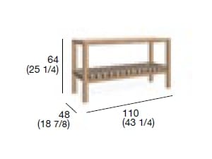 Садовая скамейка из тикового дерева RODA сеть ARCH-00060126 - Вид №4