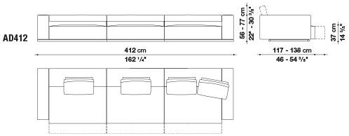 B&B Italia Диван-кресло из ткани Andy '13 sun-id-1399070 - Вид №10