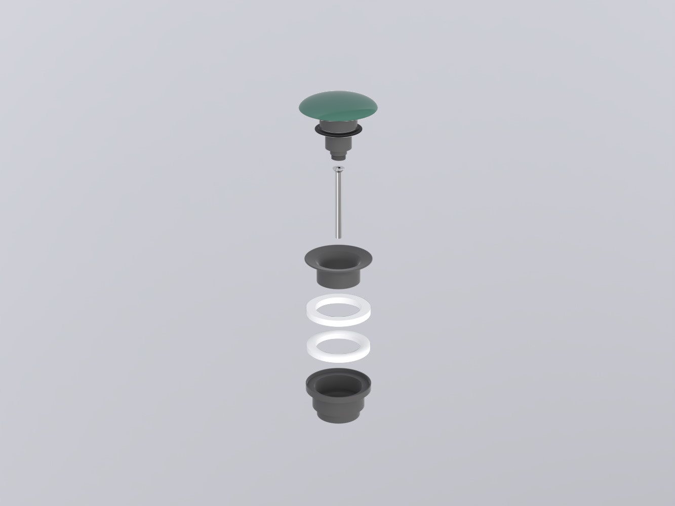 PIL01CM-SM Универсальный донный Cemento click/clack с керамической крышкой cielo Запасные части и аксессуары Ceramica Cielo