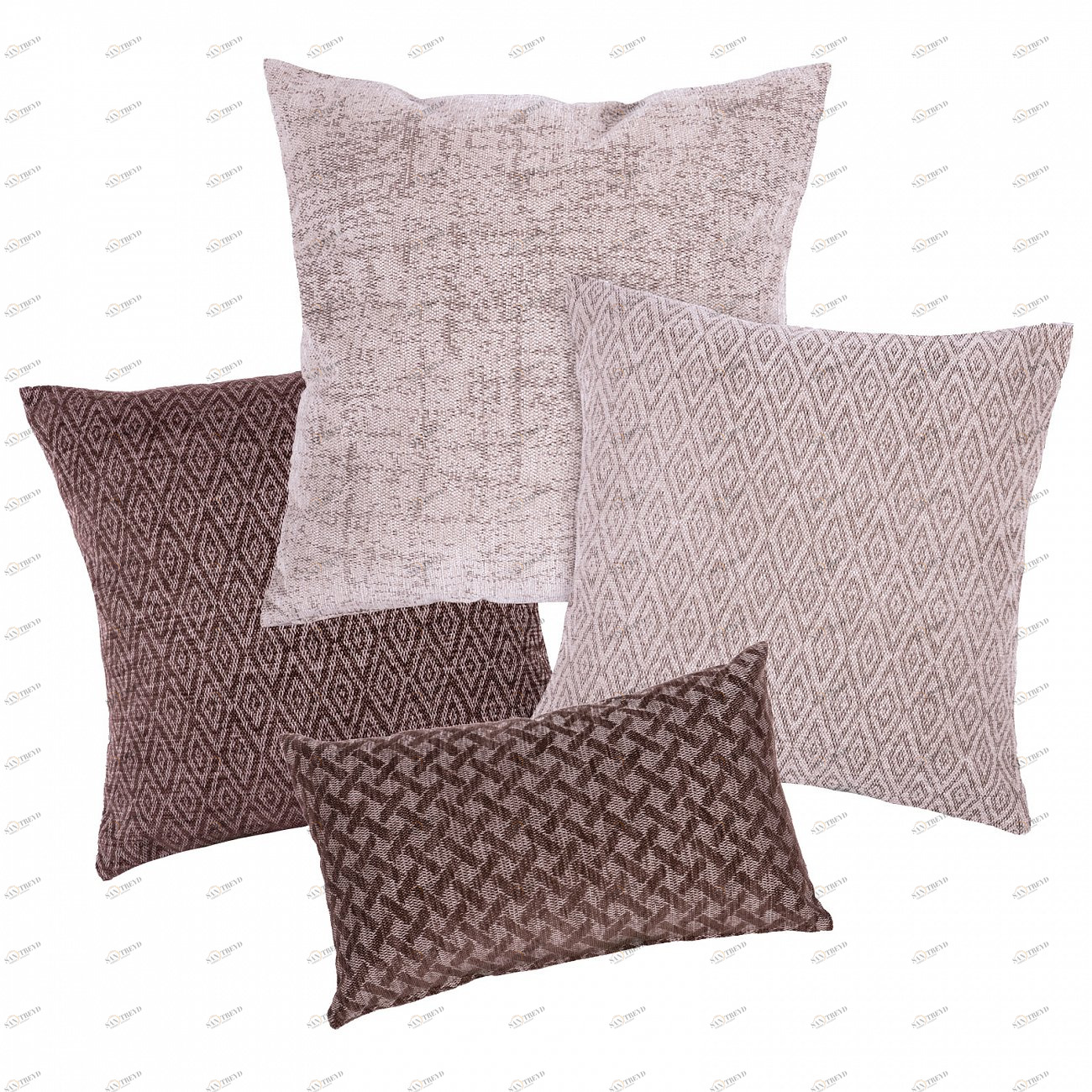 Комплект чехлов для подушек SKY DYNAMIC ARBEN DECOR MAGIC ОДНОТОННЫЕ 321828 Серый;коричневый 