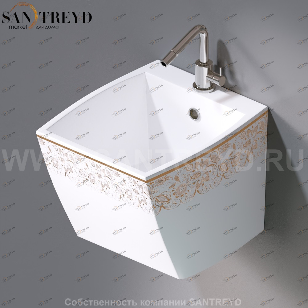 L253.460G Подвесная раковина настенная овальная A. e T. Italia SQUARE белая AeT ITALIA