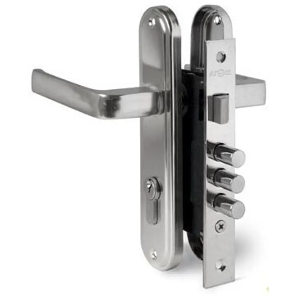 Замок врезной Apecs 1026/60-CR, с ручками, алюминий, цвет хром STLM-2115071