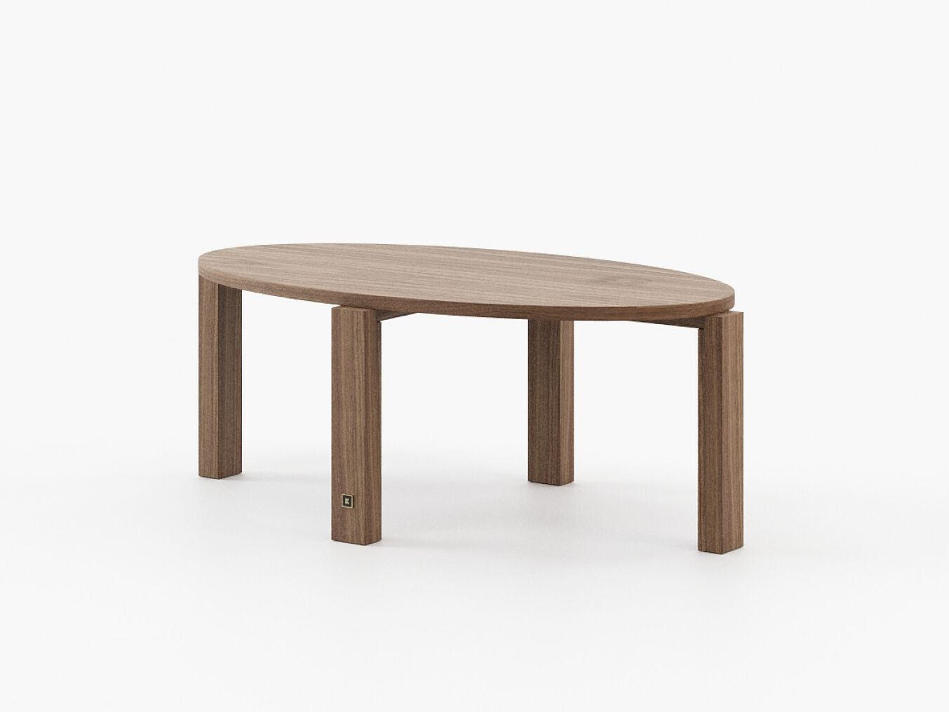 Деревянный круглый низкий журнальный столик Laskasas TASOS ARCH-00031095