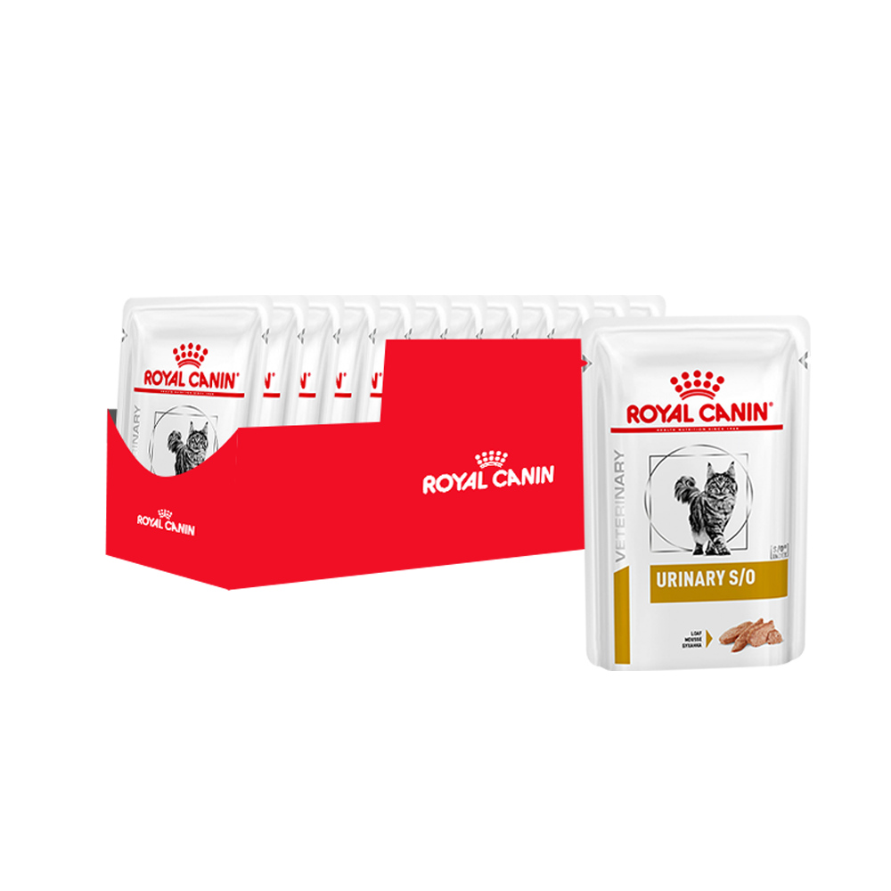 ПР0048732*12 Корм для кошек Vet Diet Urinary S/O при лечении МКБ, цыпленок (паштет) пауч 85г (упаковка - 12 шт) ROYAL CANIN 