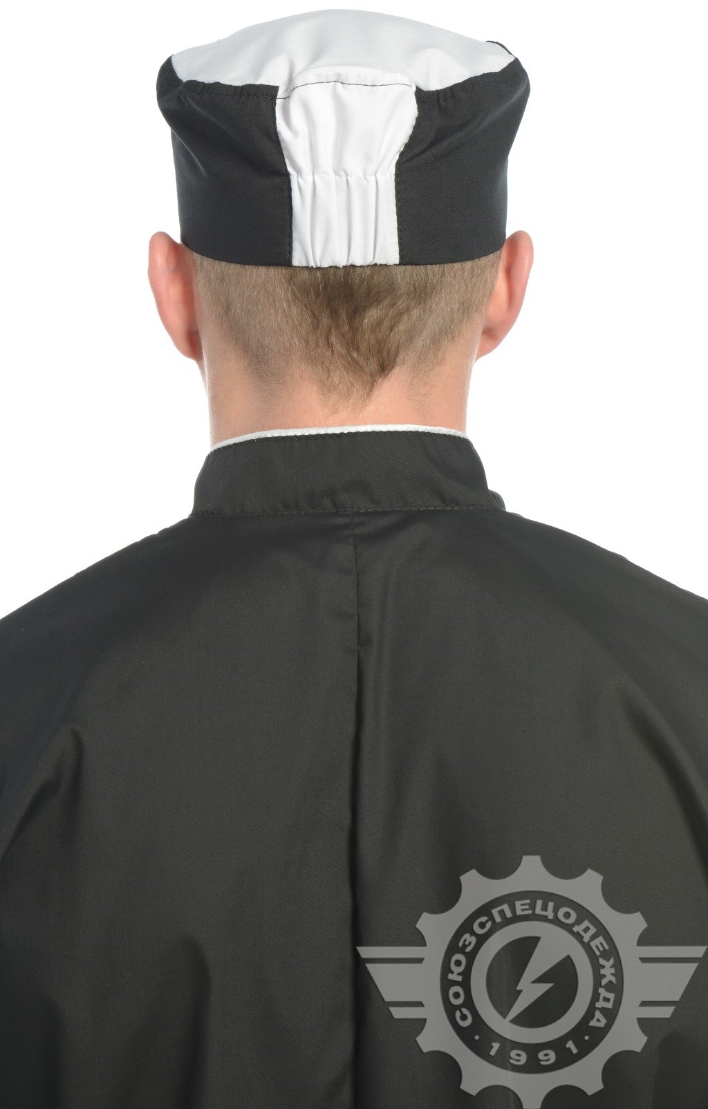 61162 Головной убор "Таблетка" ткань "Тиси" черно-белая  Повар  размер 59-60 Спецодежда  - Вид №4