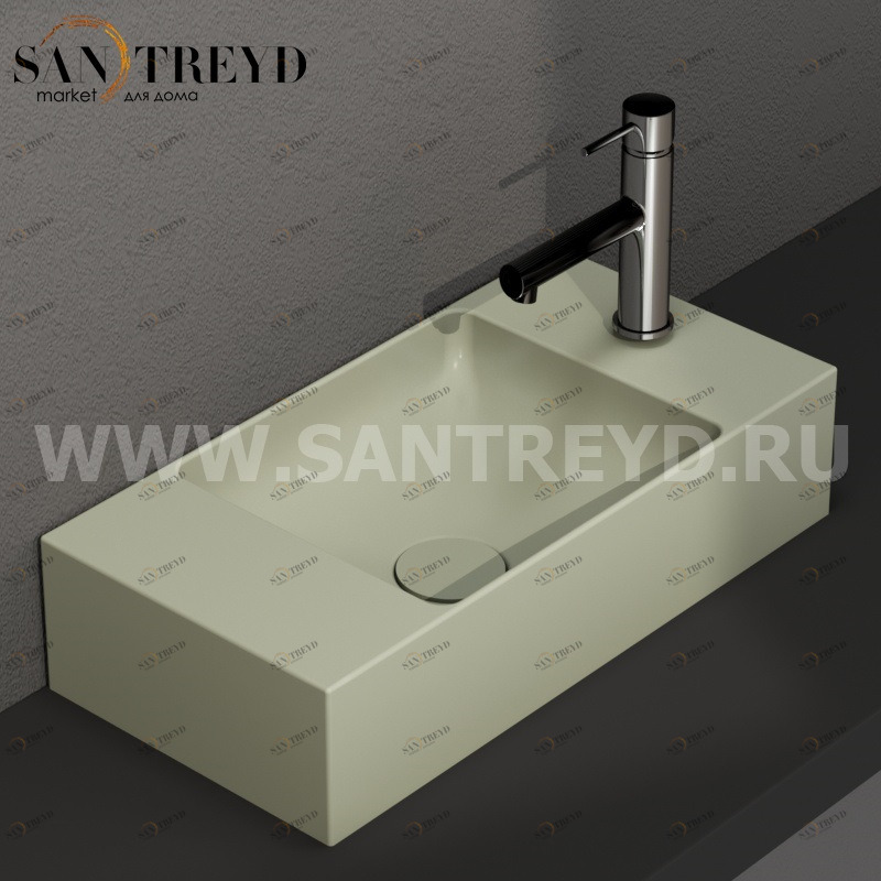 B6R52LI Подвесная раковина настенная прямоугольная Ceramica Globo T-EDGE