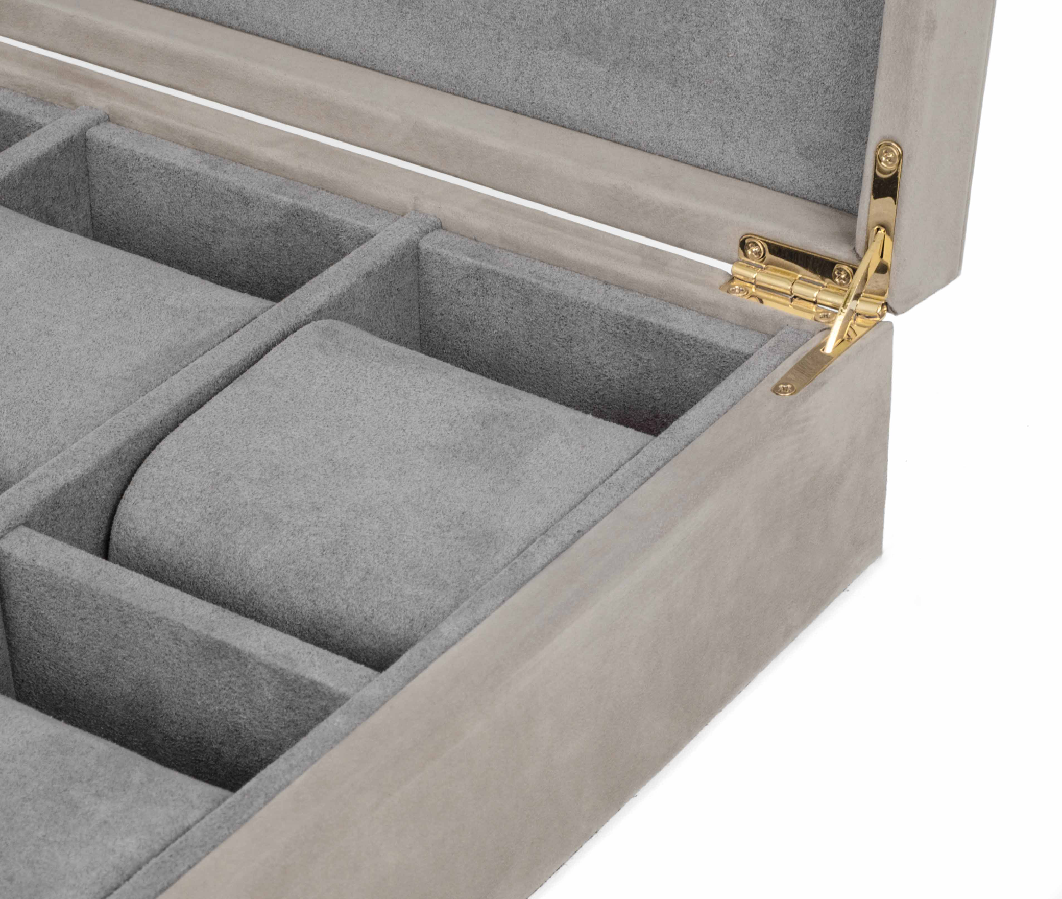 Коробка для часов Prestige - 35X25XH7 см / нубук-кожа_светло-серый Pinetti 00.1389.061.015 - Вид №2