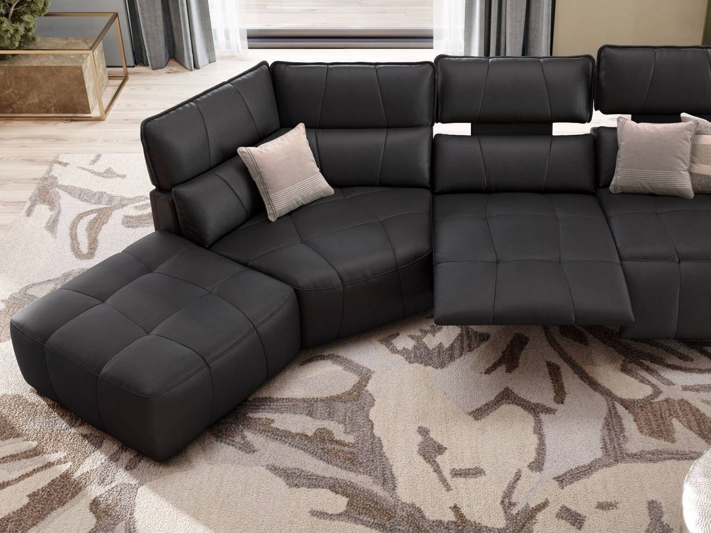 Кожаный угловой диван Sofanella Adria ARCH-00024311 - Вид №1