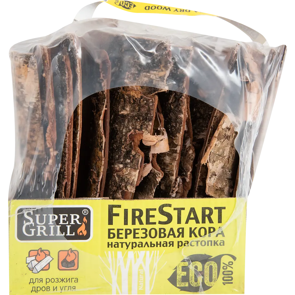 Розжиг SuperGrill сухая берёзовая кора 3.53 кг STLM-2098148