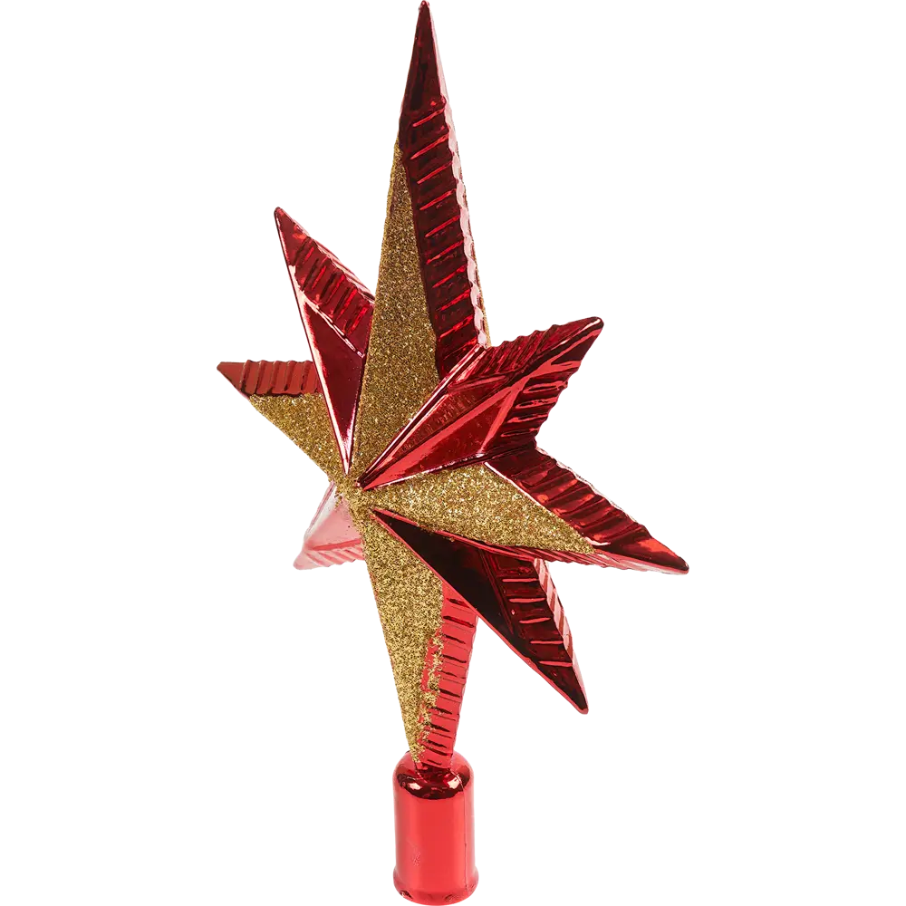 84751276 Верхушка на елку Звезда Семиконечная h20 см красный STLM-0960184 Santreyd  - Вид №1