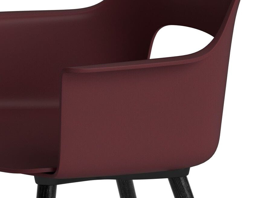 Полипропиленовый стул с открытой спинкой с подлокотниками Hay макет ARCH-00001839 - Вид №2