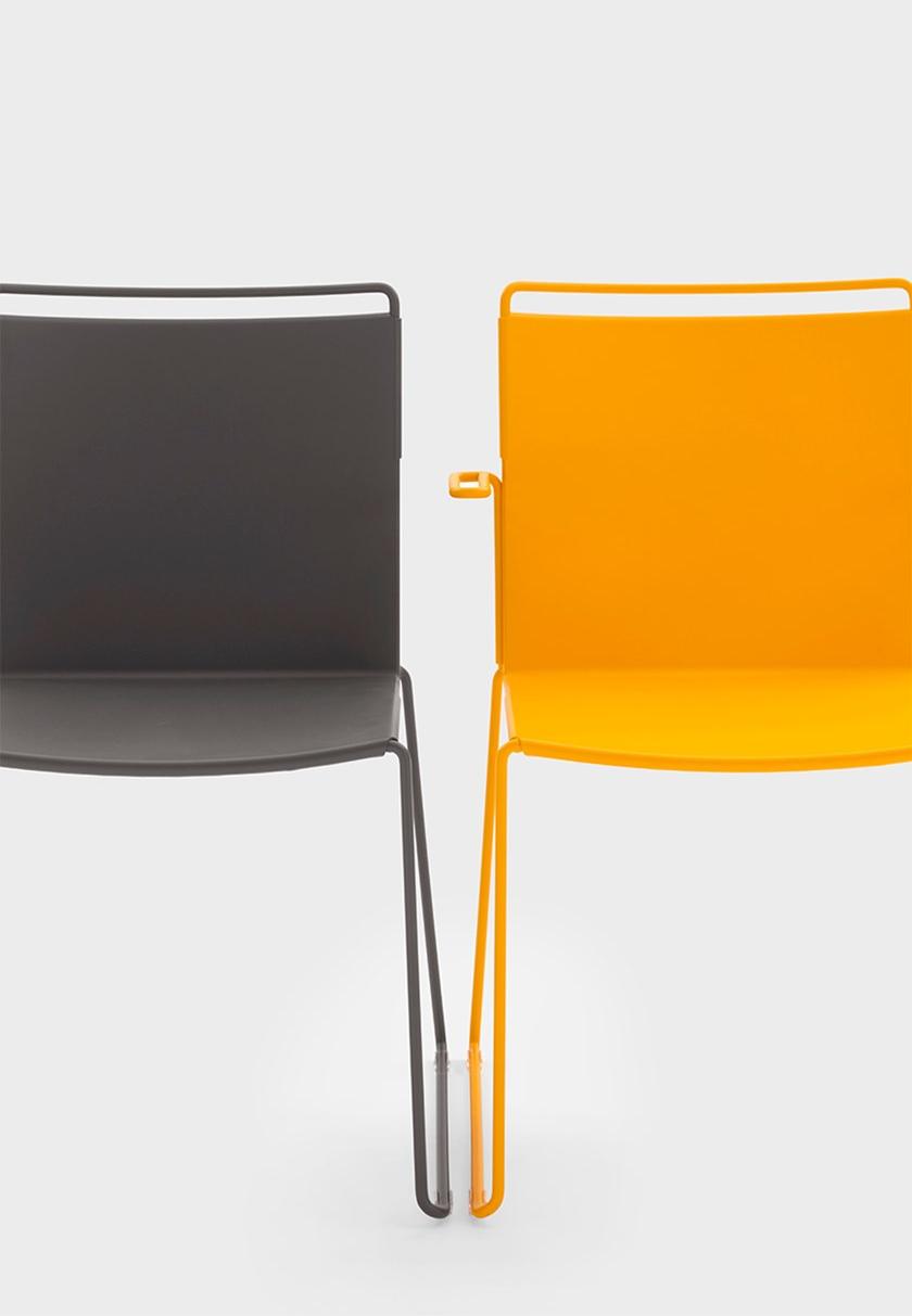 Viganò Штабелируемый металлический стул с подлокотниками Daisy metal sun-id-1355626 - Вид №4