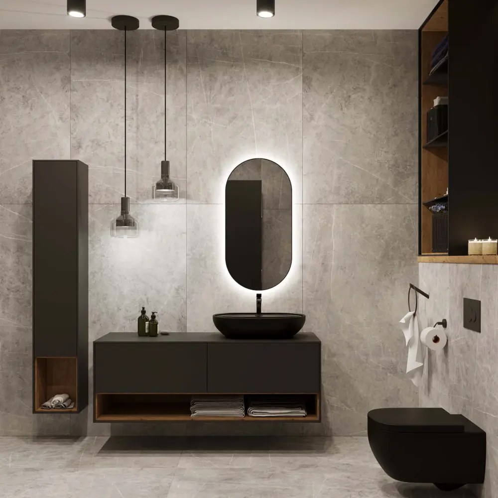 Глазурованный керамогранит Estima Мелоди MO103 60x120 см 1.44 м² неполированный цвет серый STLM-2131709 - Вид №5