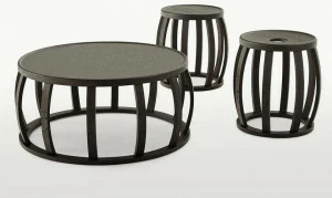 Maxalto Круглый журнальный столик из массива дерева Loto