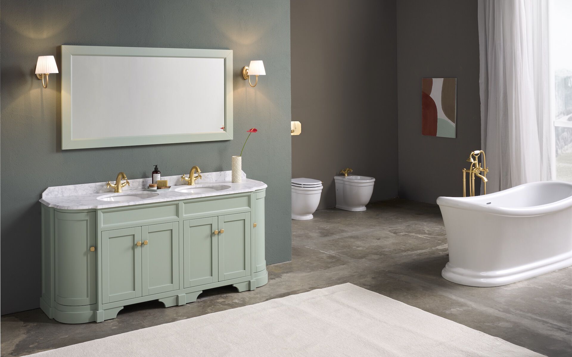 Напольный умывальник с дверцами Gaia Mobili Classic ARCH-00093781 - Вид №3