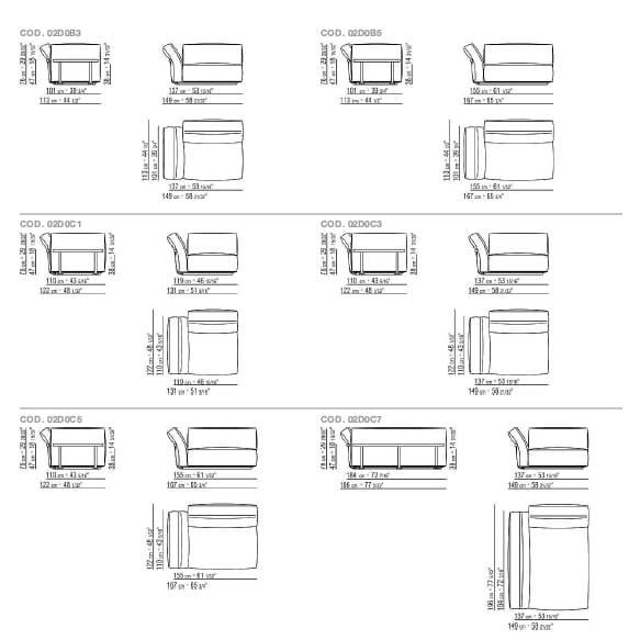 Ткань сад диван Flexform Camelot Outdoor ARCH-00144562 - Вид №14