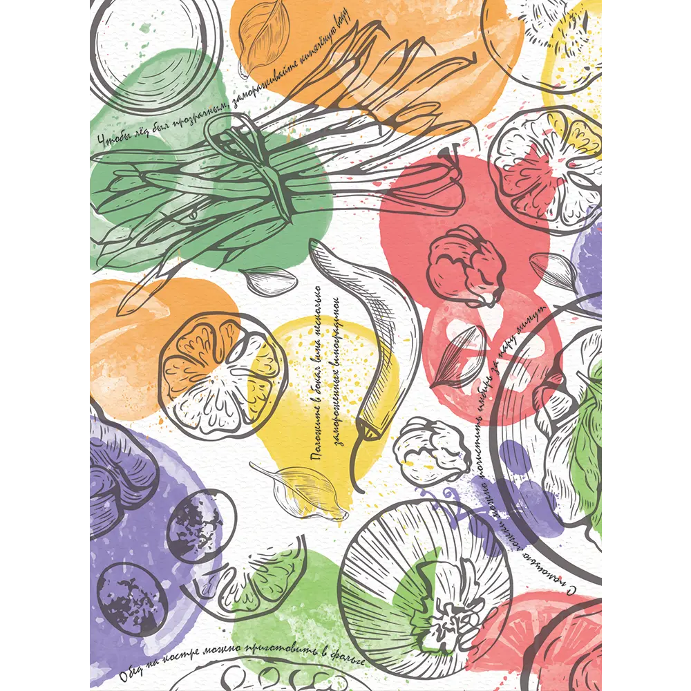 Фотообои Кухонные заметки флизелиновые 200x270 см L13-497 FBRUSH 3D FLIZART STLM-2067186