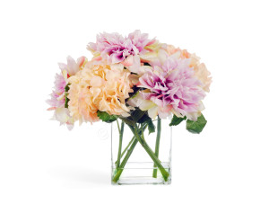 10.03160269 "Grandi colori" Композиция в стеклянном кубе с водой Цветочная коллекция