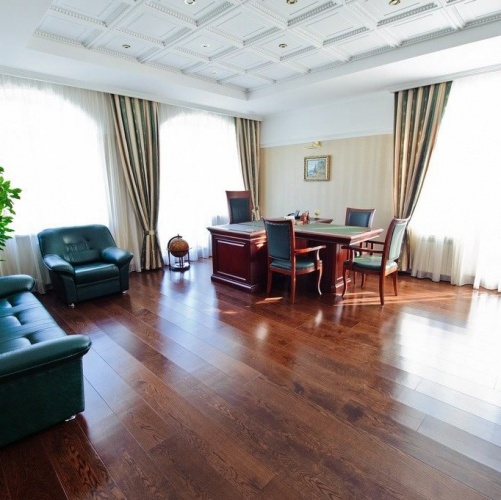 Массивная доска Amber Wood Шоколад Дуб Натур (Гладкая) 300-1800х120 мм 2600300275 - Вид №1