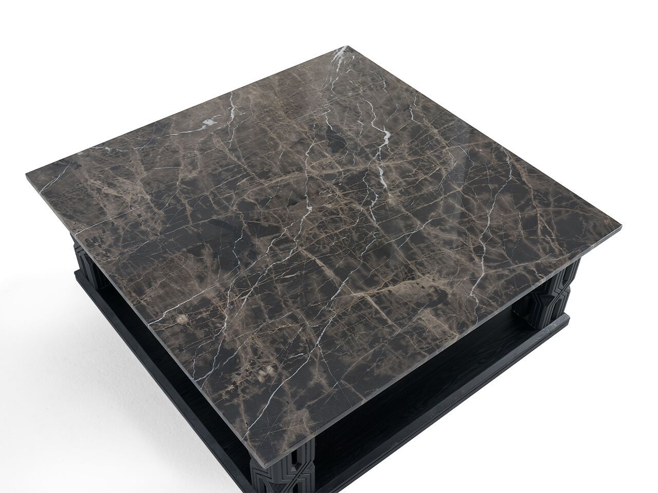 Деревянный квадратный журнальный столик с мраморной столешницей NDESIGN Ezora ARCH-00024457 - Вид №2