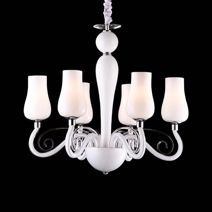 Подвесная люстра Arte Lamp Biancaneve A8110LM-6WH ARTE LAMP ДИЗАЙНЕРСКИЕ, BIANCANEVE 056387 Белый  - Вид №1