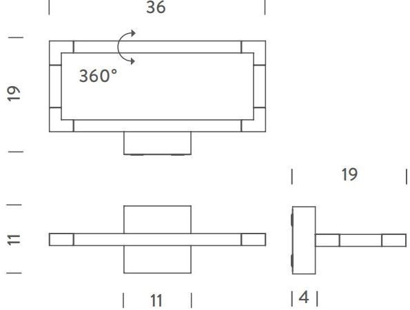 NEMO Регулируемый настенный светильник из экструдированного алюминия Spigolo sun-id-1474796 - Вид №4