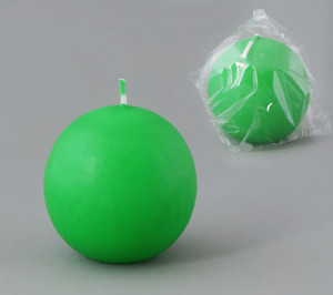 085108 Свеча шар №2 8 200 г Зеленый Омский Свечной