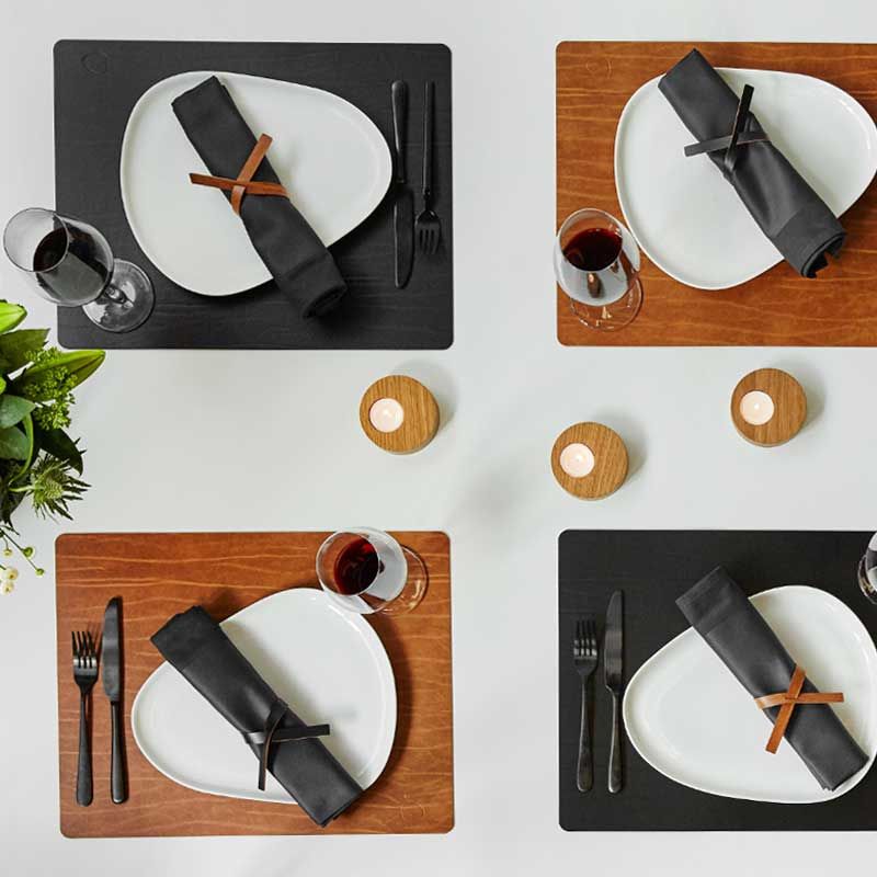 98893 BUFFALO black подстановочная салфетка прямоугольная 35x45 см, толщина 2мм;LIND DNA  - Вид №3