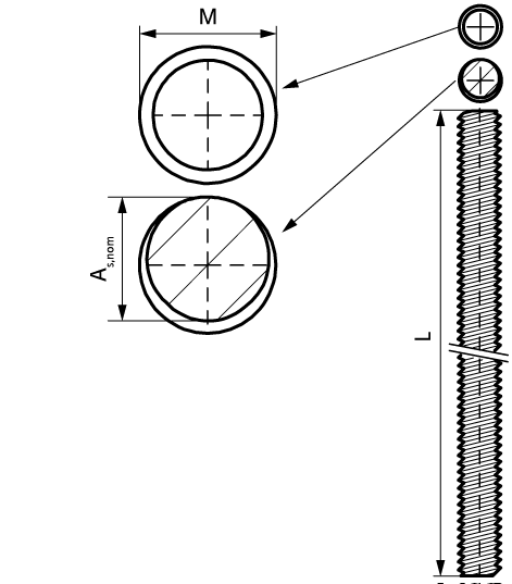 6303316 Монтажный элемент BIS Шпильки резьбовые монтаж на профиле, подпятниках и т.д WALRAVEN  - Вид №1